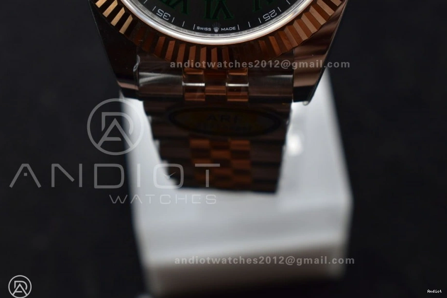 Gray ARF Weight) DateJust RG (Gain Best Steel Jubilee Dial SH3235 SS Green 1:1 126333 904L Bracelet SS Roman 41 RG Edition on 1107